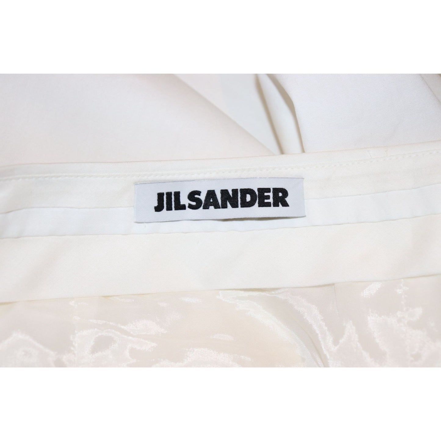 Jil Sander White Cotton Blend Pencil Skirt Size 36 Made In Italy