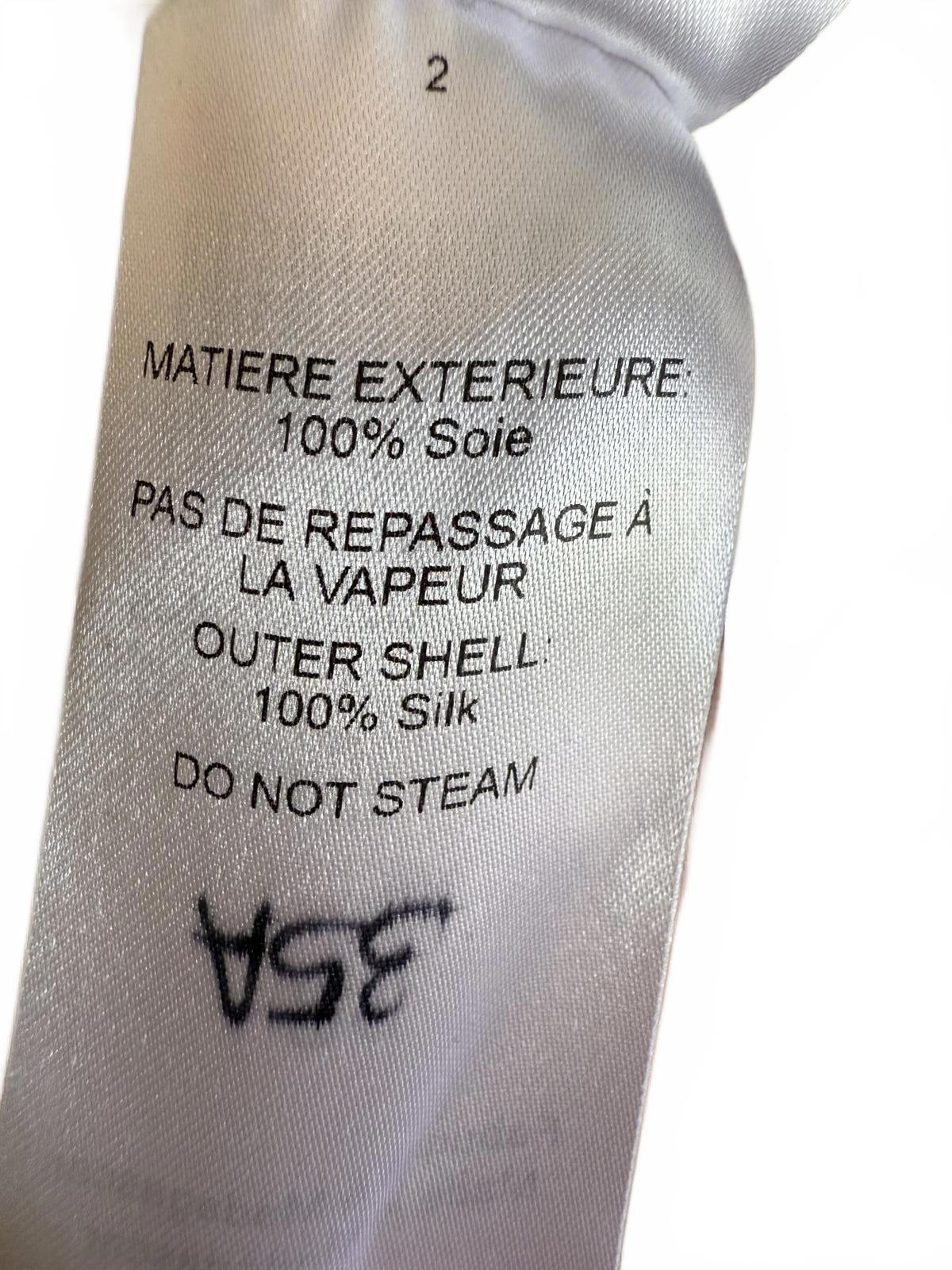 New Chloe White Ruffle Long Sleeve Blouse, EU 38