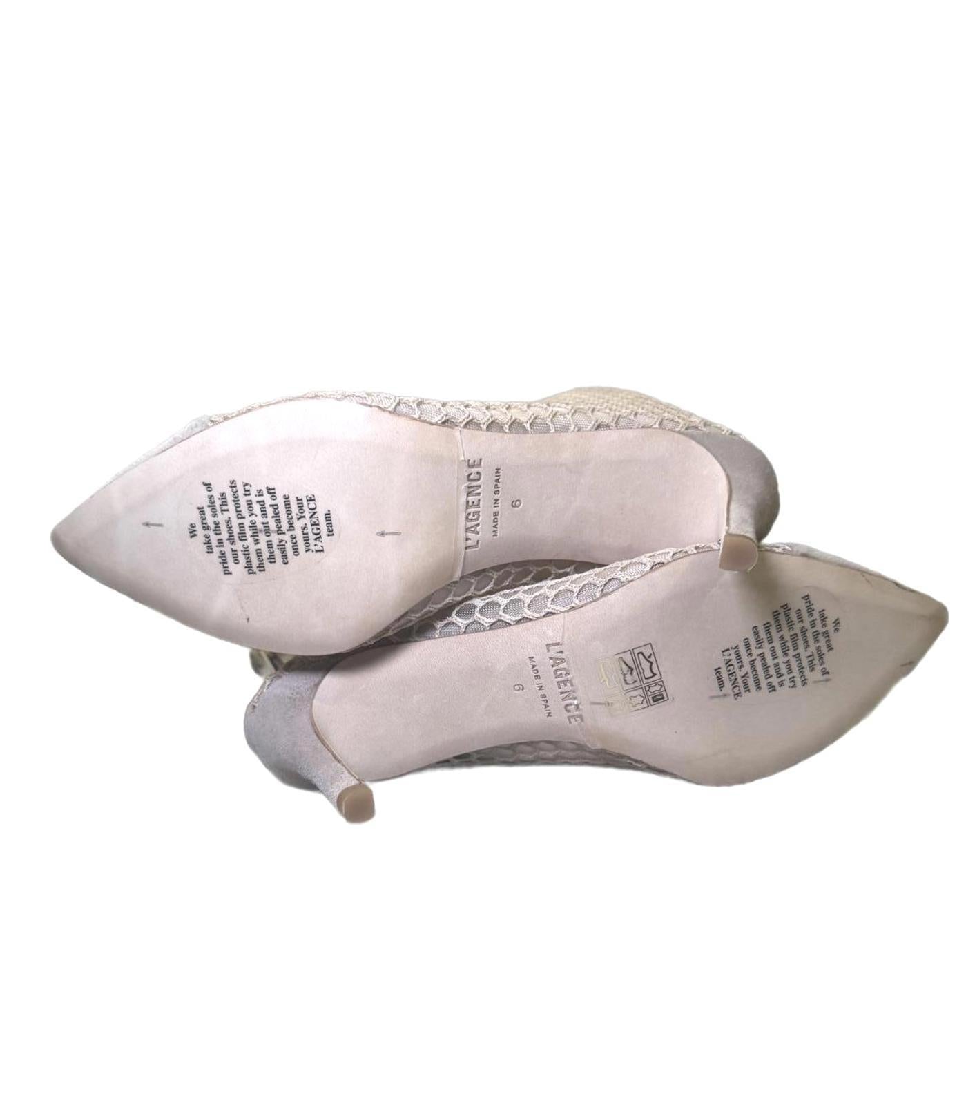 L'Agence Cerise Pointed Toe Bootie In Cashew Suede/Mesh