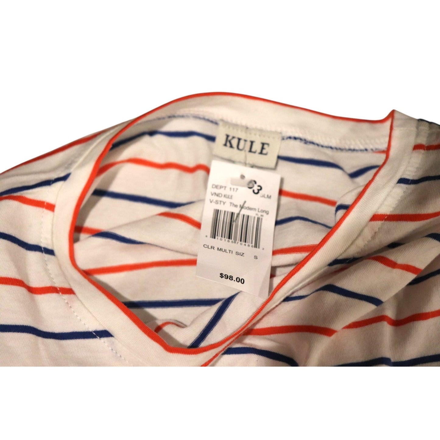 Kule The Modern Long Sleeve Striped Crewneck T-Shirt, Small NWT