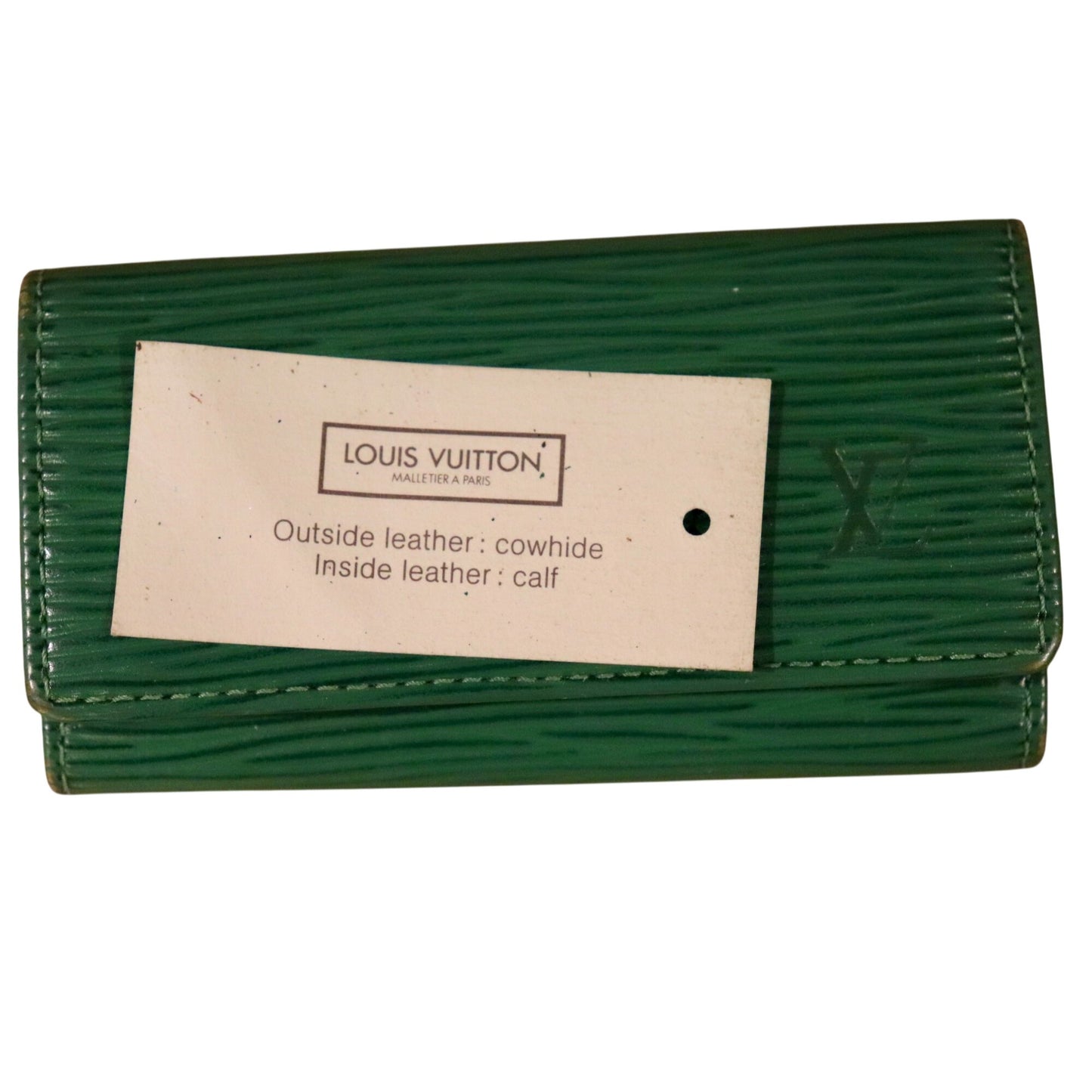 Louis Vuitton Green Epi Leather Key Holder Wallet With Gold Hardware