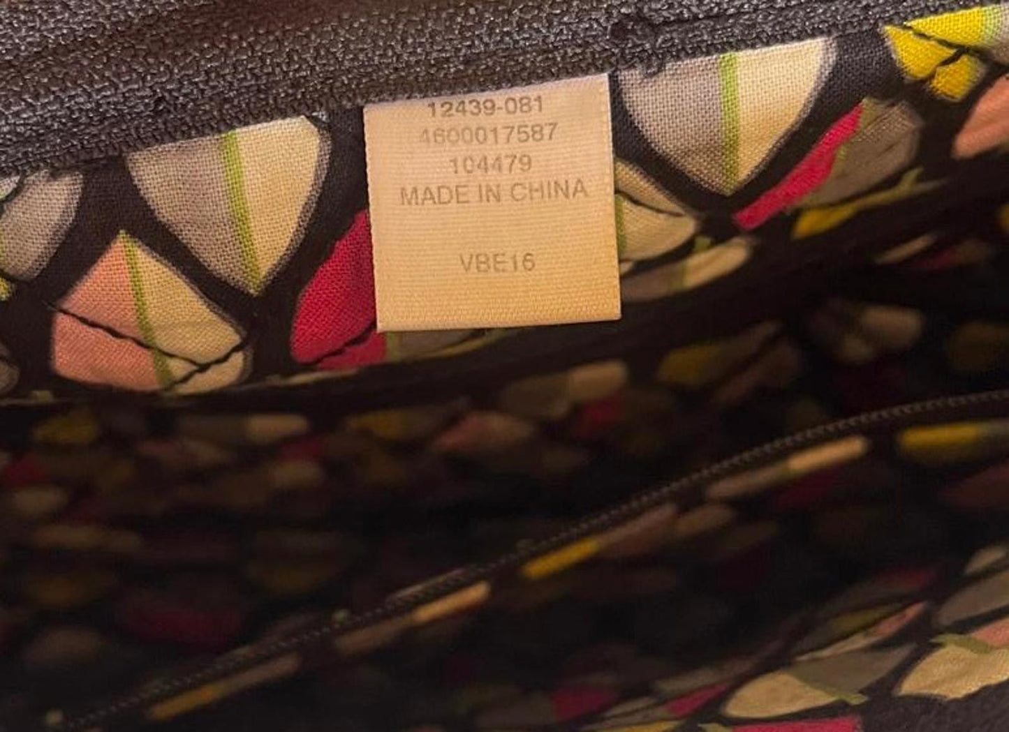 Vera Bradley Quilted Black Crossbody Shoulder Bag