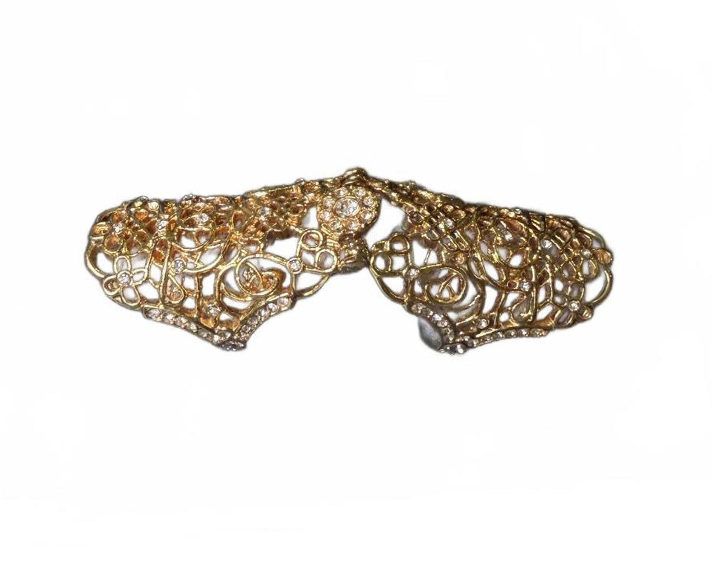 Gold Tone Filigree Ring Cuff