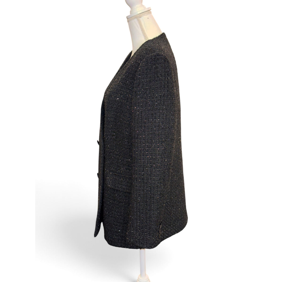 Anine Bing Dark Gray Textured Double-Breasted Blazer NWT