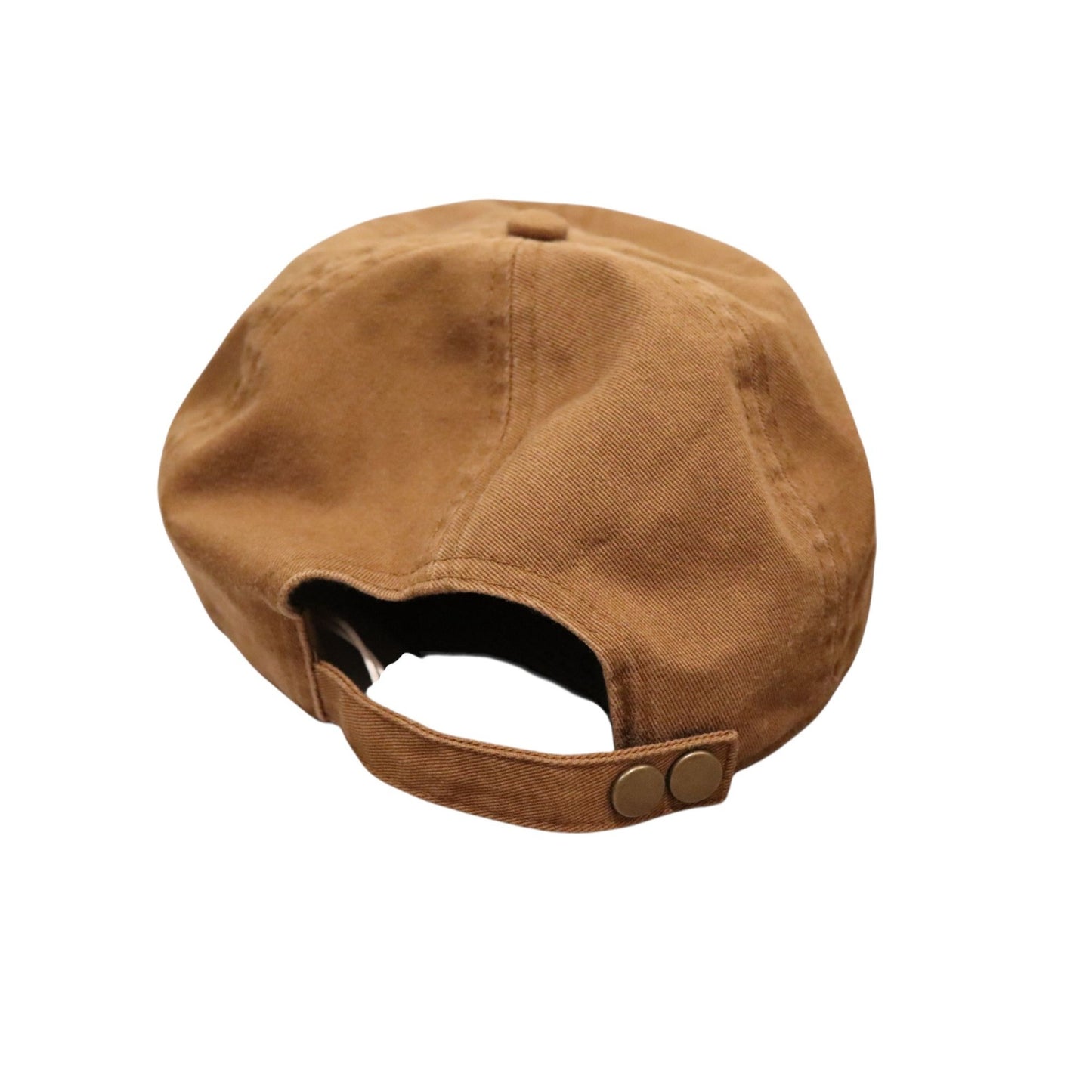 Helsa Brown Canvas & Leather Cap With Adjustable Back Strap, NWT