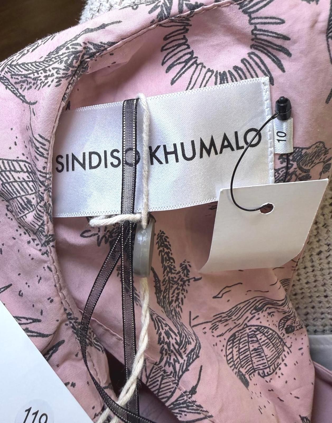 Sindiso Khumalo Net Sustain Pleated Cotton Dress, size 10 NWT