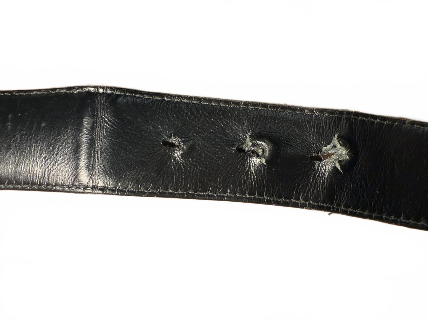 Gucci Vintage Leather Belt with Anchor Buckle