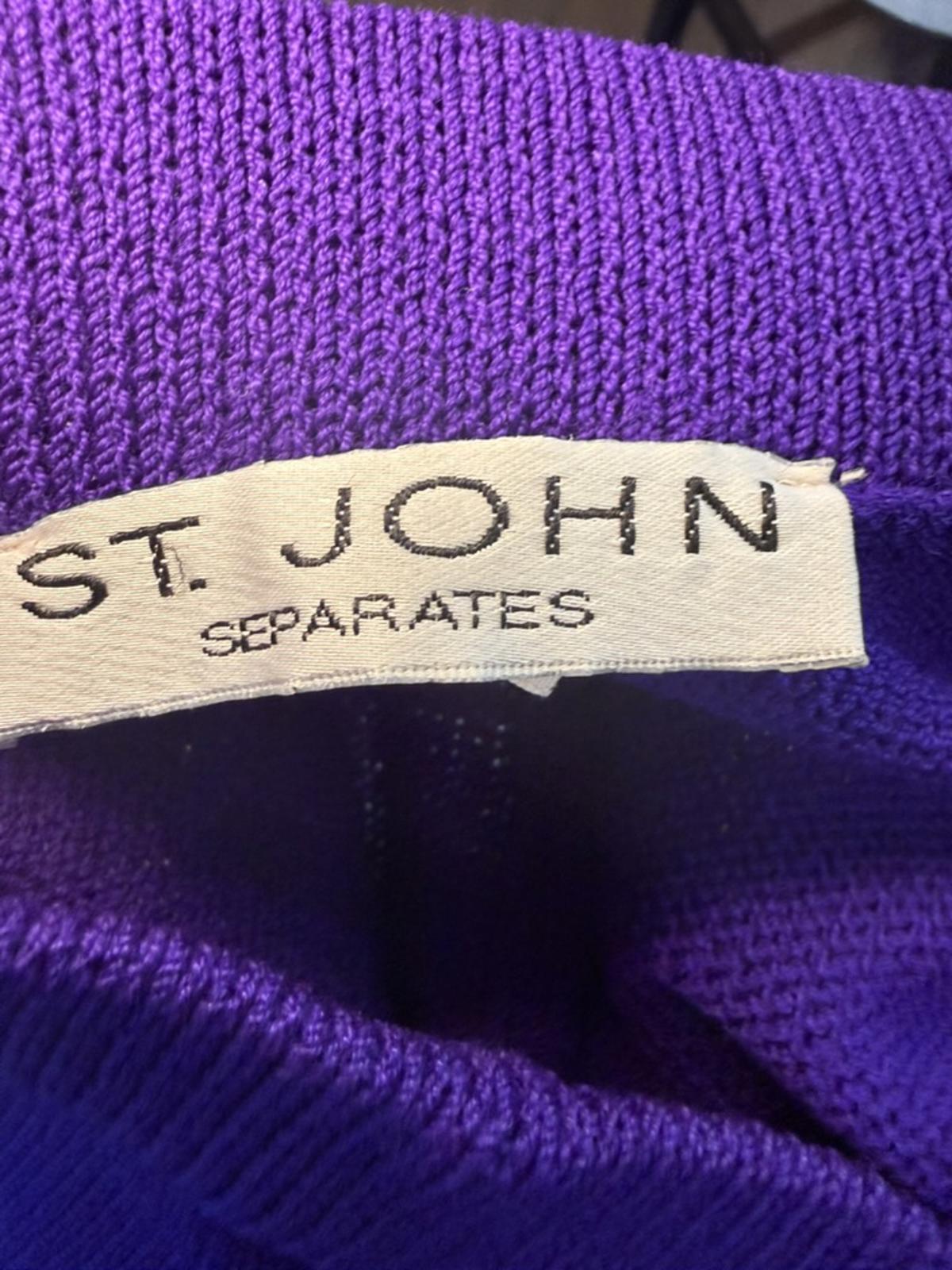 St. John Deep Purple Knit Women's Pants, Size 10