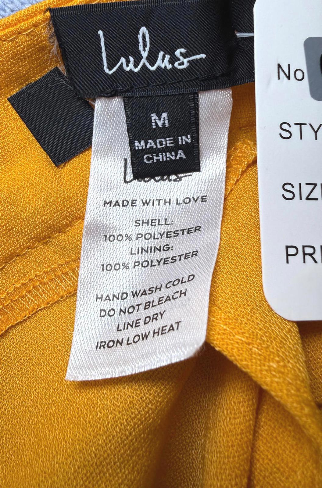 Lulus Mustard Yellow Wide Leg Pants, Size M