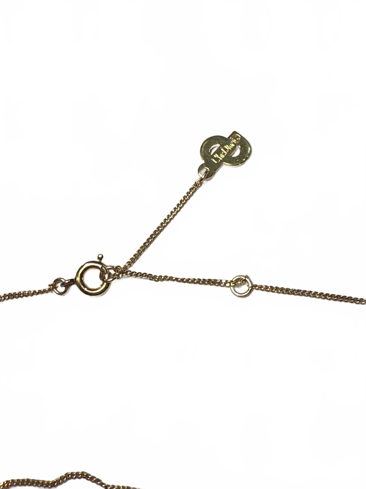 Christian Dior Gold Heart Pendant Necklace