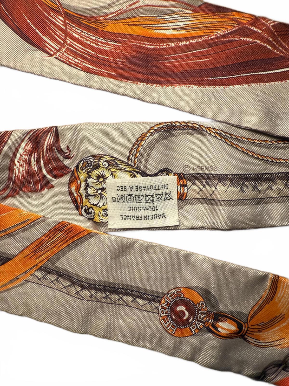 Hermès Printed Silk Twilly Scarf