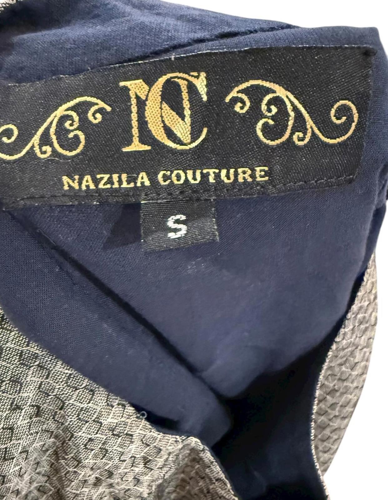 New Nazila Couture Embroidered Tunic shirt, Size Small