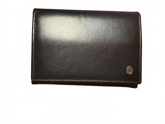 Cartier Paris Men's Black Leather Wallet