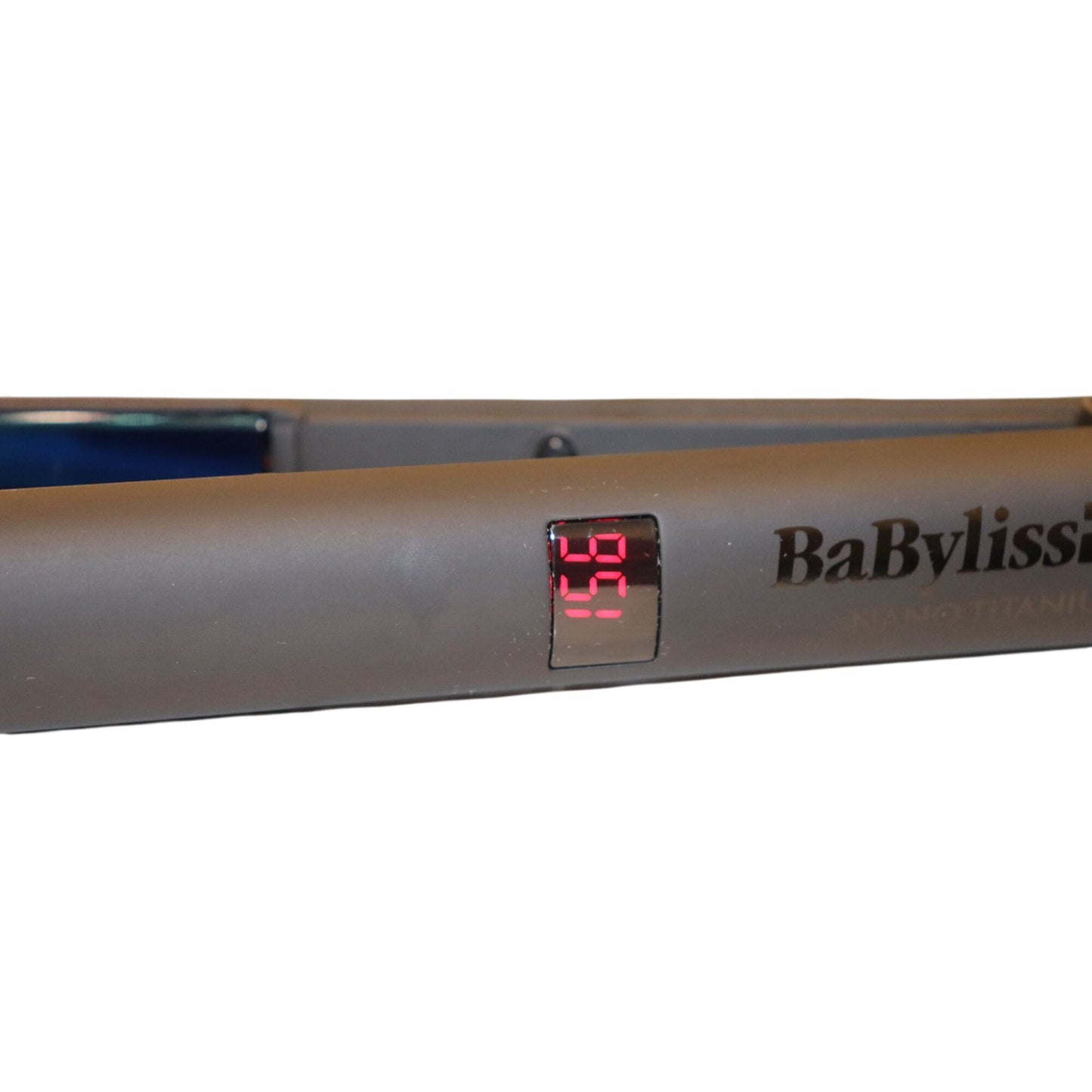 BaBylissPRO Nano Titanium Hair Straightener With Digital Display - Black & Blue