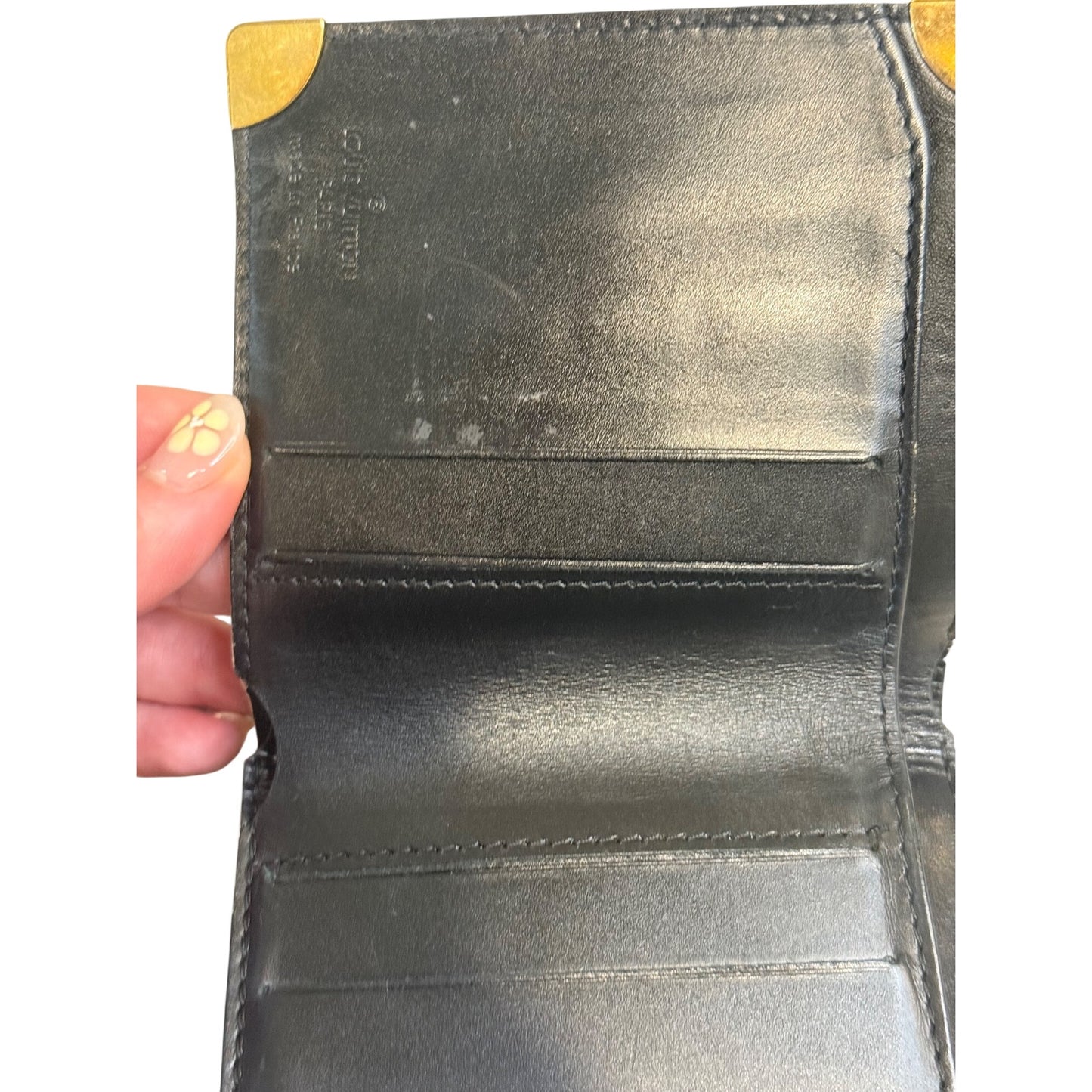Louis Vuitton Black Suhali Leather Compact Zippy Wallet