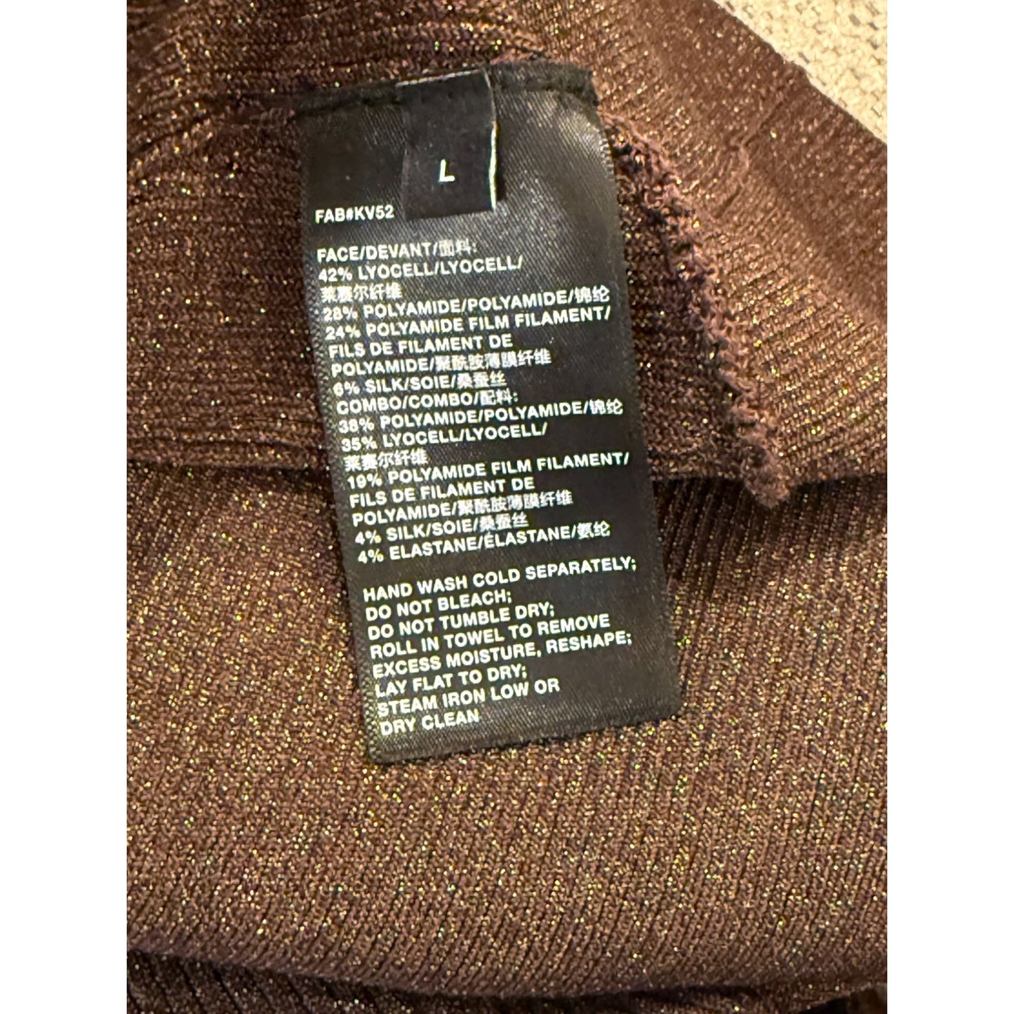 Lafayette 148 New York Ribbed Shimmer Dolman-Sleeve Sweater, Large NWT