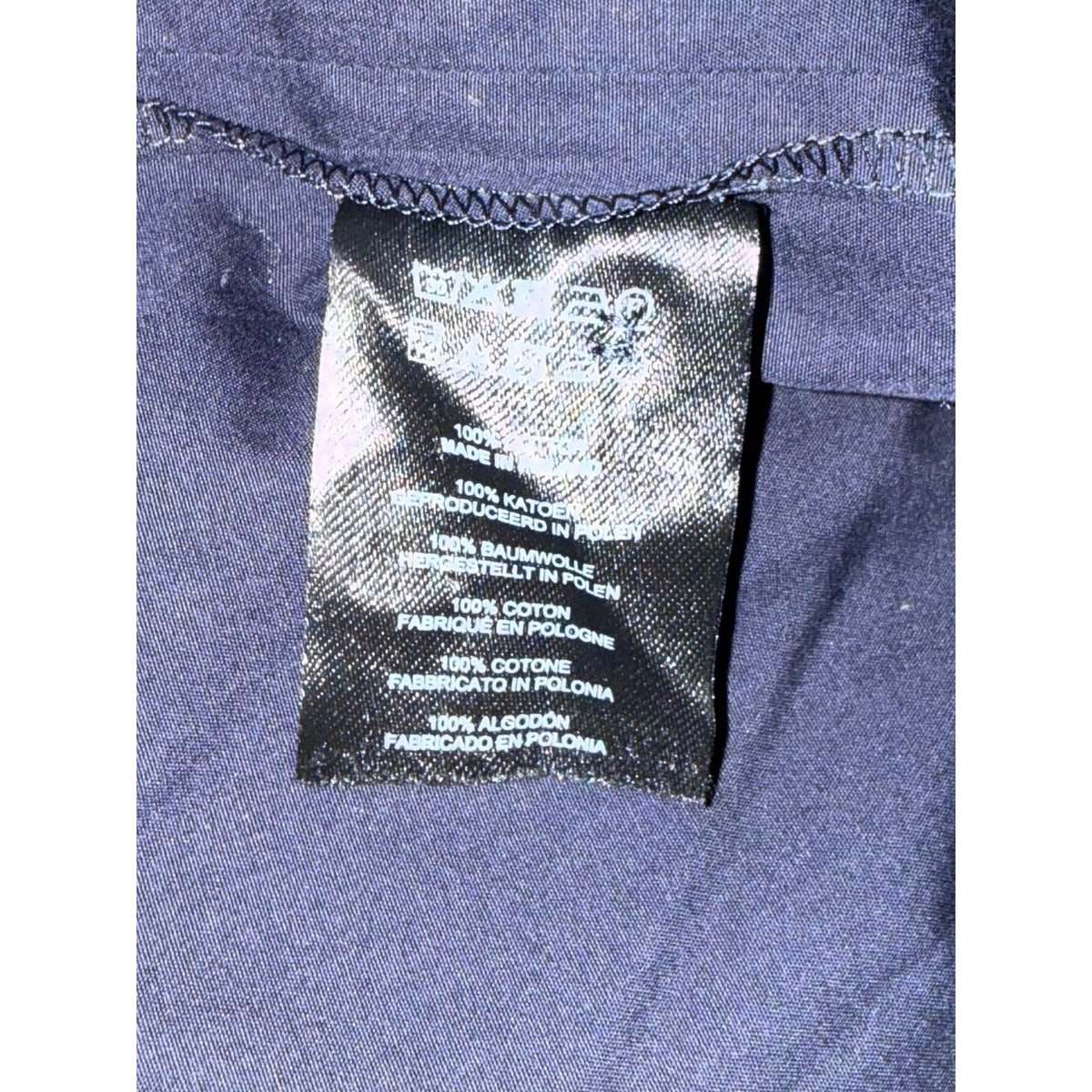 Dries Van Noten Navy & White Cotton Shirt Dress, Size 36/Small