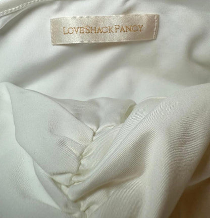 New Loveshack Fancy One-Piece Swimsuit with Ruffled Straps, Small