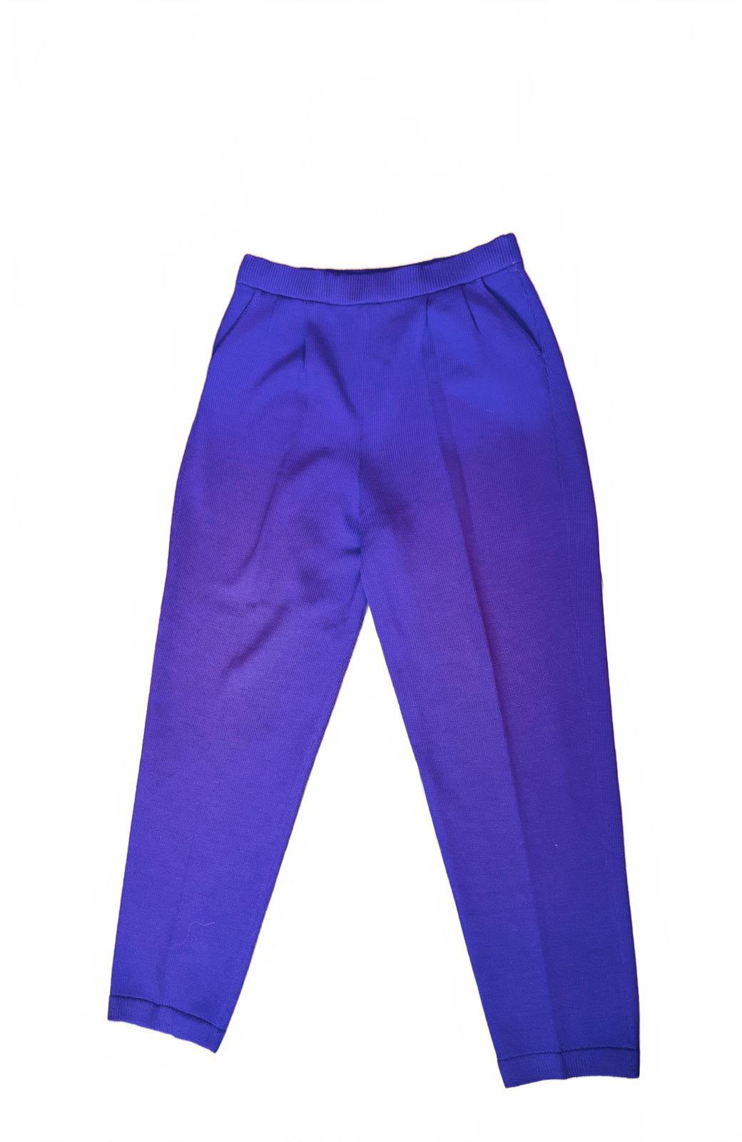 St. John Deep Purple Knit Women's Pants, Size 10