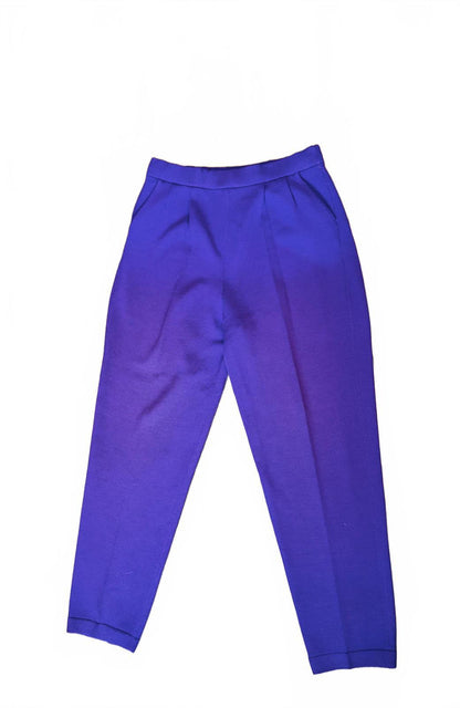 St. John Deep Purple Knit Women's Pants, Size 10