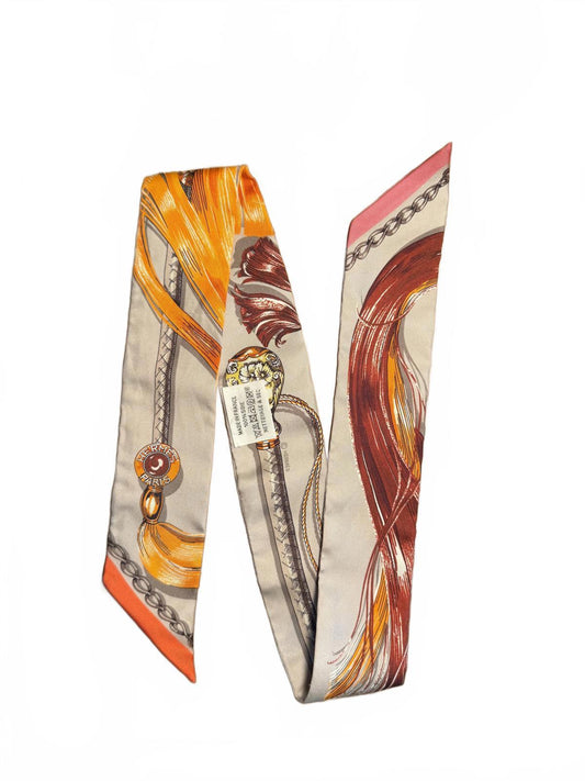 Hermès Printed Silk Twilly Scarf