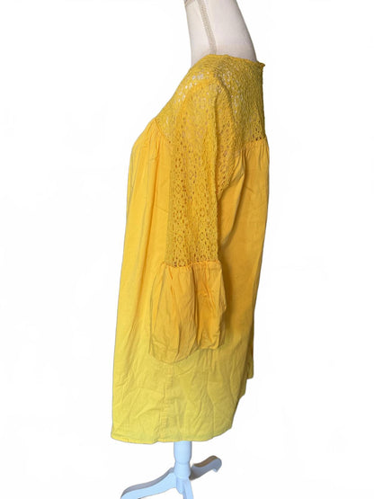 Draper James x Eloquii Yellow Long Sleeve Dress, size 14