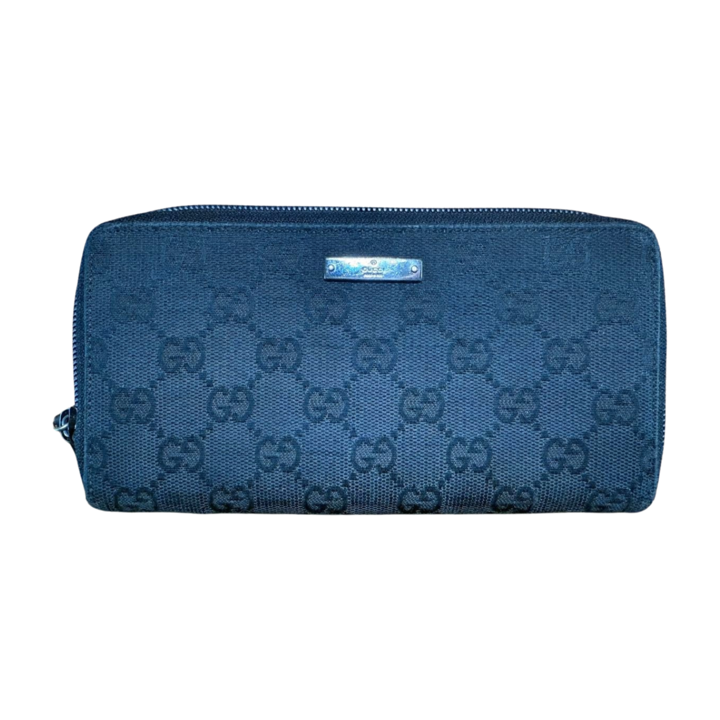 Gucci GG Canvas Zip-Around Wallet, Black