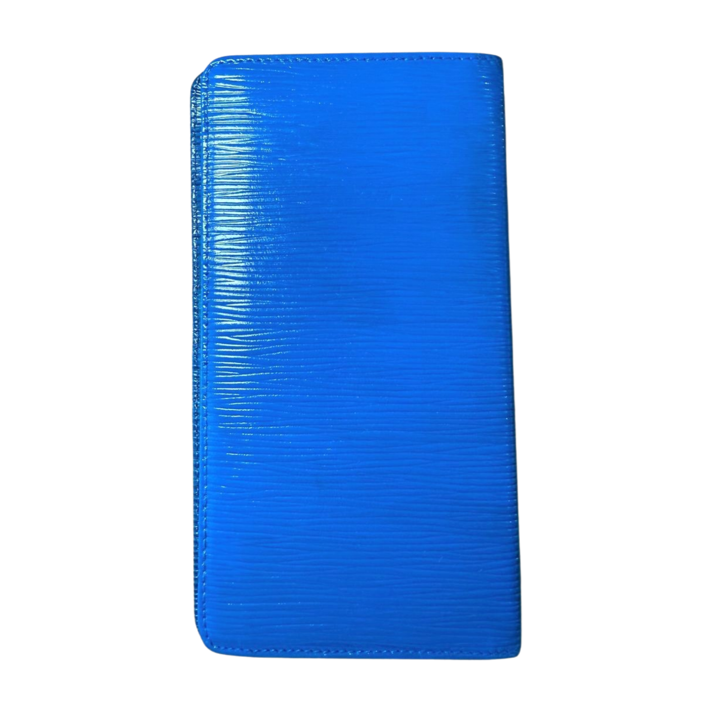 Louis Vuitton Epi Leather Checkbook Holder / Long Wallet, Cyan Blue