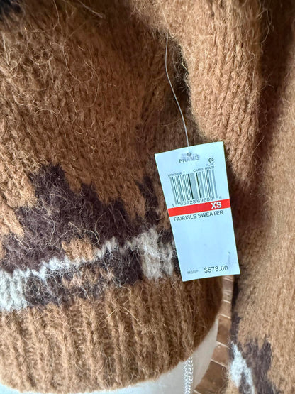 New Frame Brown Patterned Women's Sweater, XS