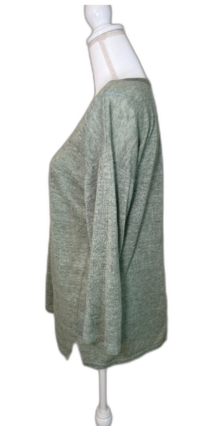 J.McLaughlin Alva Linen Crewneck Sweater, Size Medium