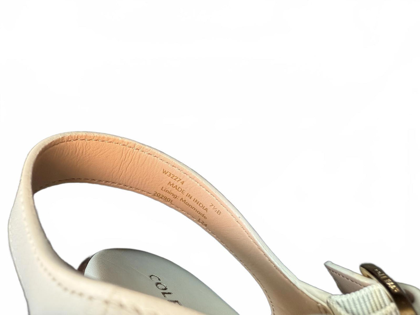 New Cole Haan Women's White Leather Sandals, Size 7.5