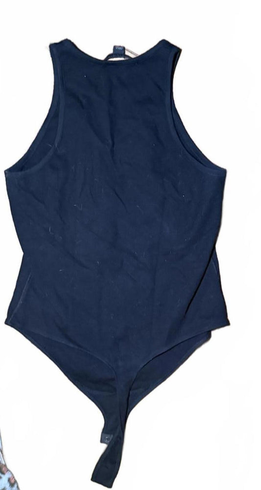 NWOT All Saints Black Sleeveless Ribbed Bodysuit, Size 10