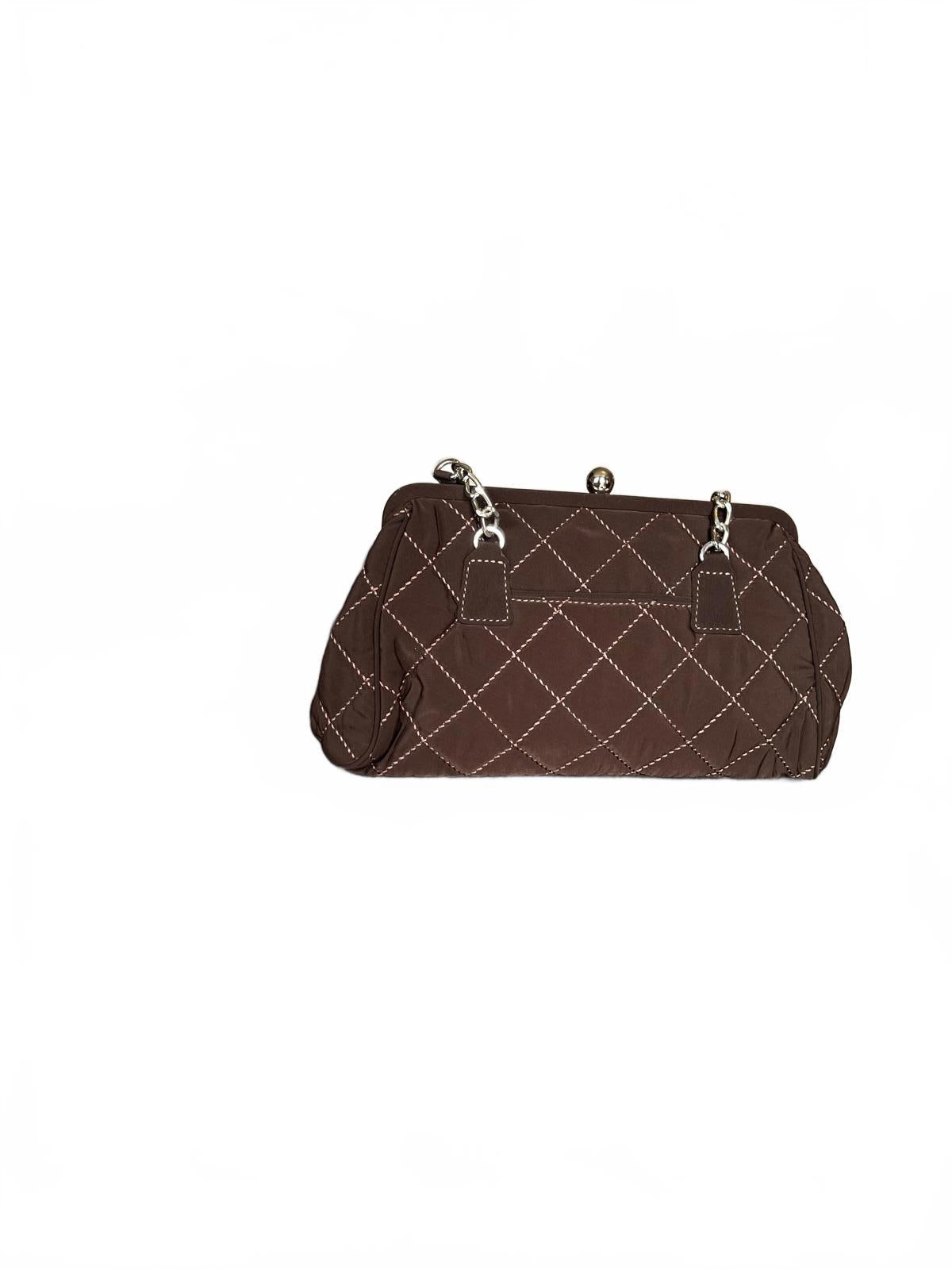 Vera Bradley Brown Quilted Women's Shoulder Bag with Chain Strap