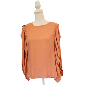 See by Chloe Balloon Sleeve Top (Past Rose) Women's Blouse, Size 2 oversized