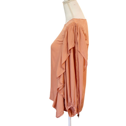 See by Chloe Balloon Sleeve Top (Past Rose) Women's Blouse, Size 2 oversized
