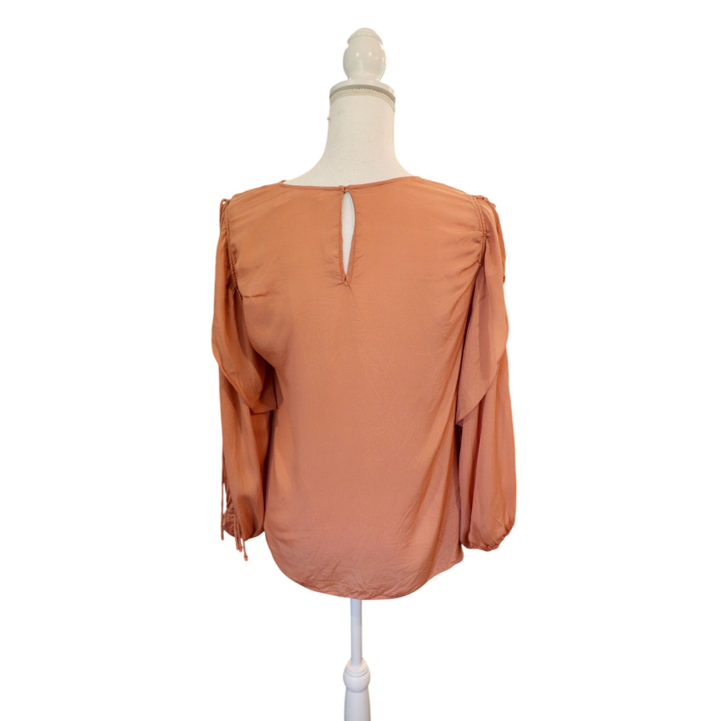 See by Chloe Balloon Sleeve Top (Past Rose) Women's Blouse, Size 2 oversized