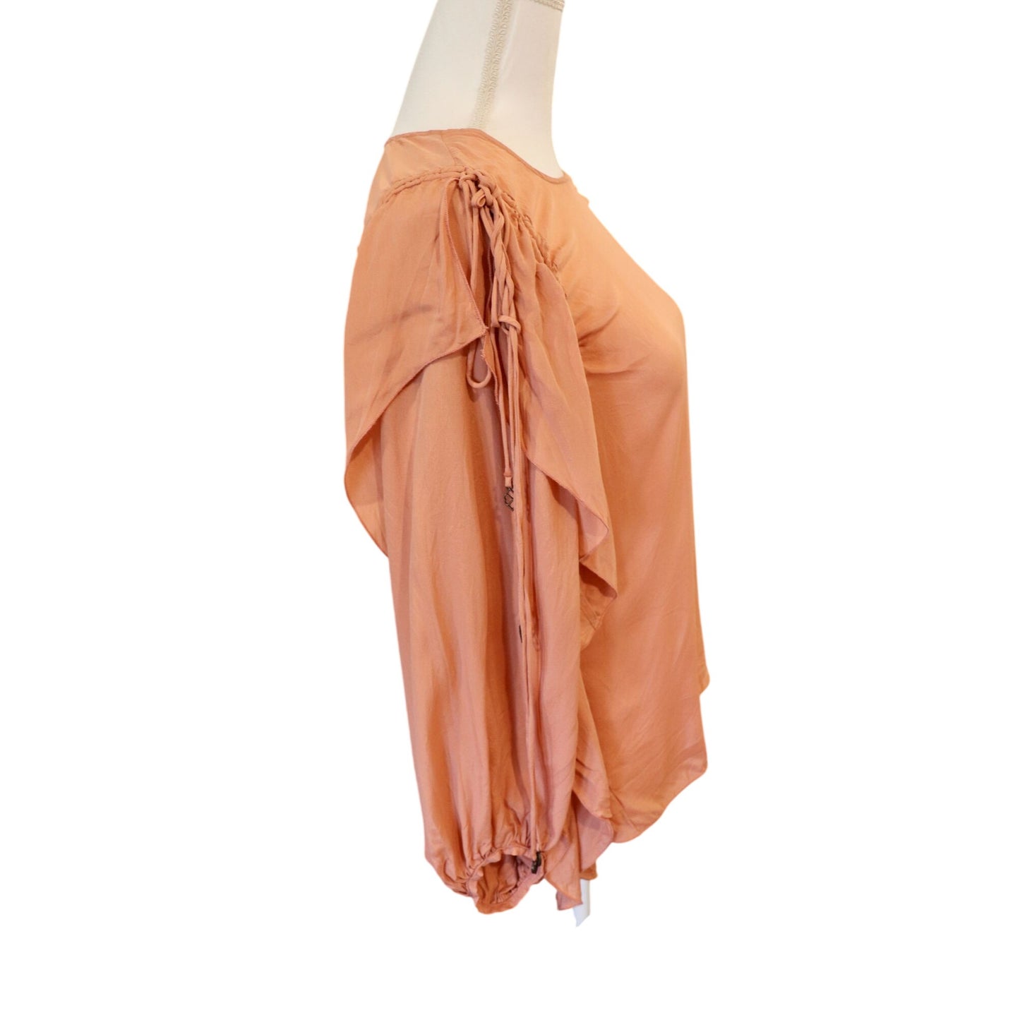 See by Chloe Balloon Sleeve Top (Past Rose) Women's Blouse, Size 2 oversized