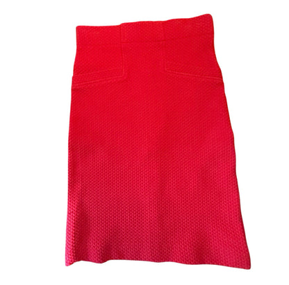GANNI Textured Red Pencil Skirt – Size Small
