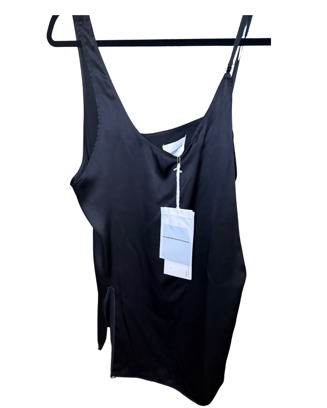 New TAKAHIROMIYASHITA TheSoloist Black Silk Tank, Size 48
