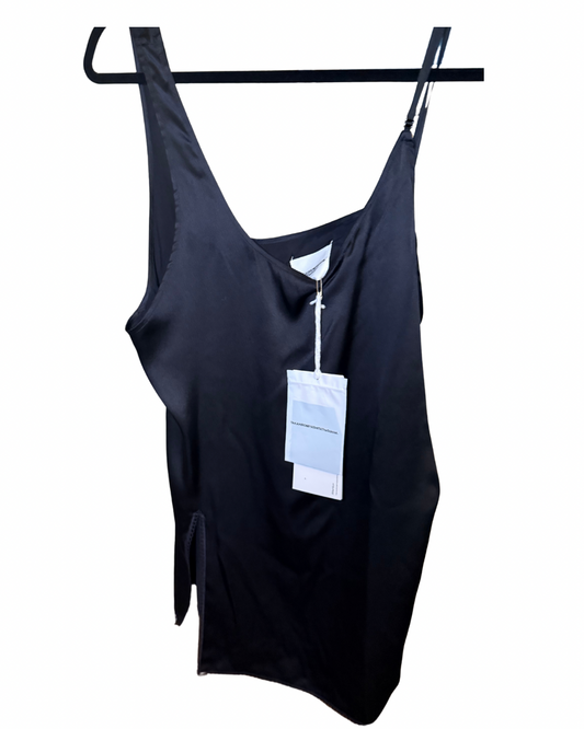 New TAKAHIROMIYASHITA TheSoloist Black Silk Tank, Size 48