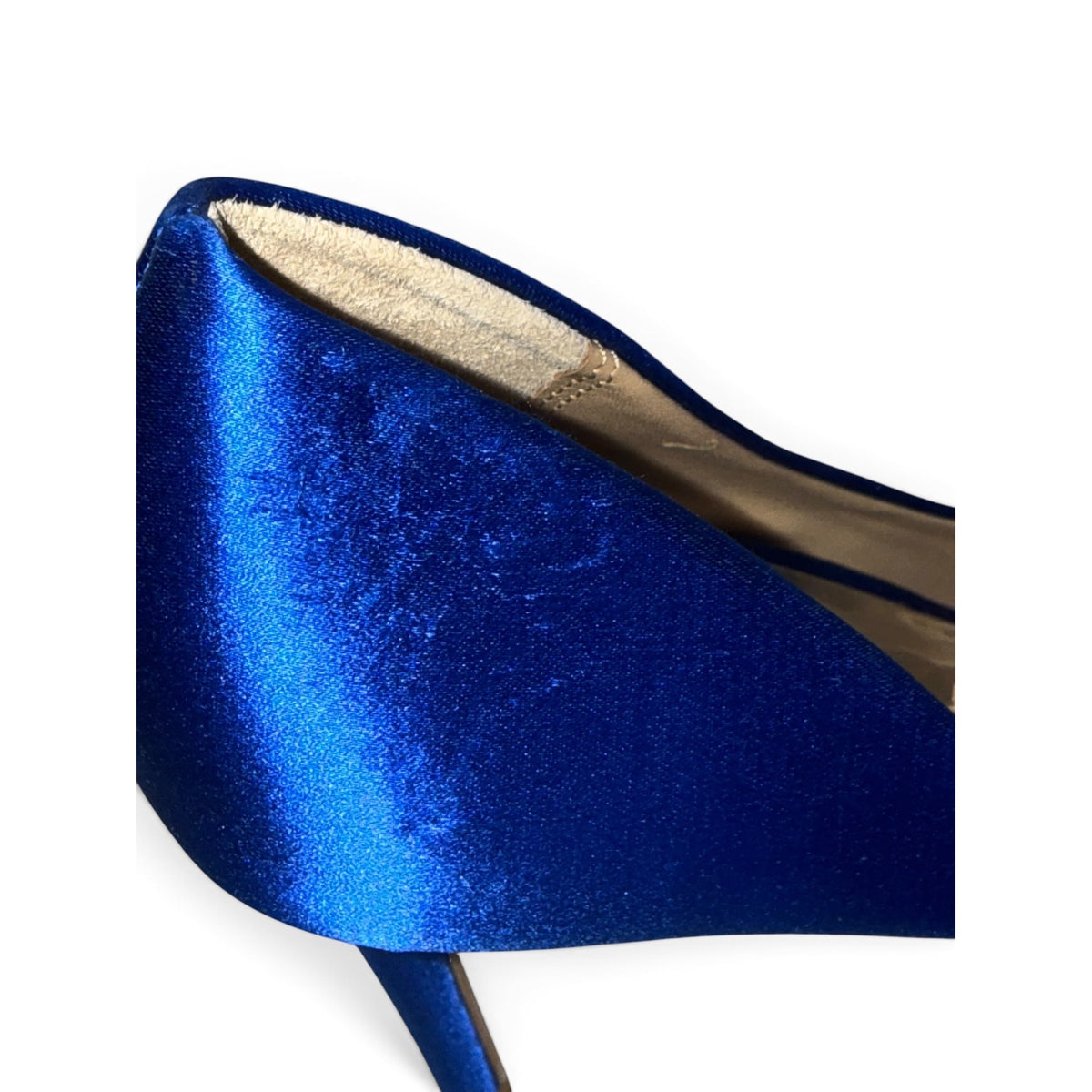 Badgley Mischka Cher II Blue Satin Heels, 6.5