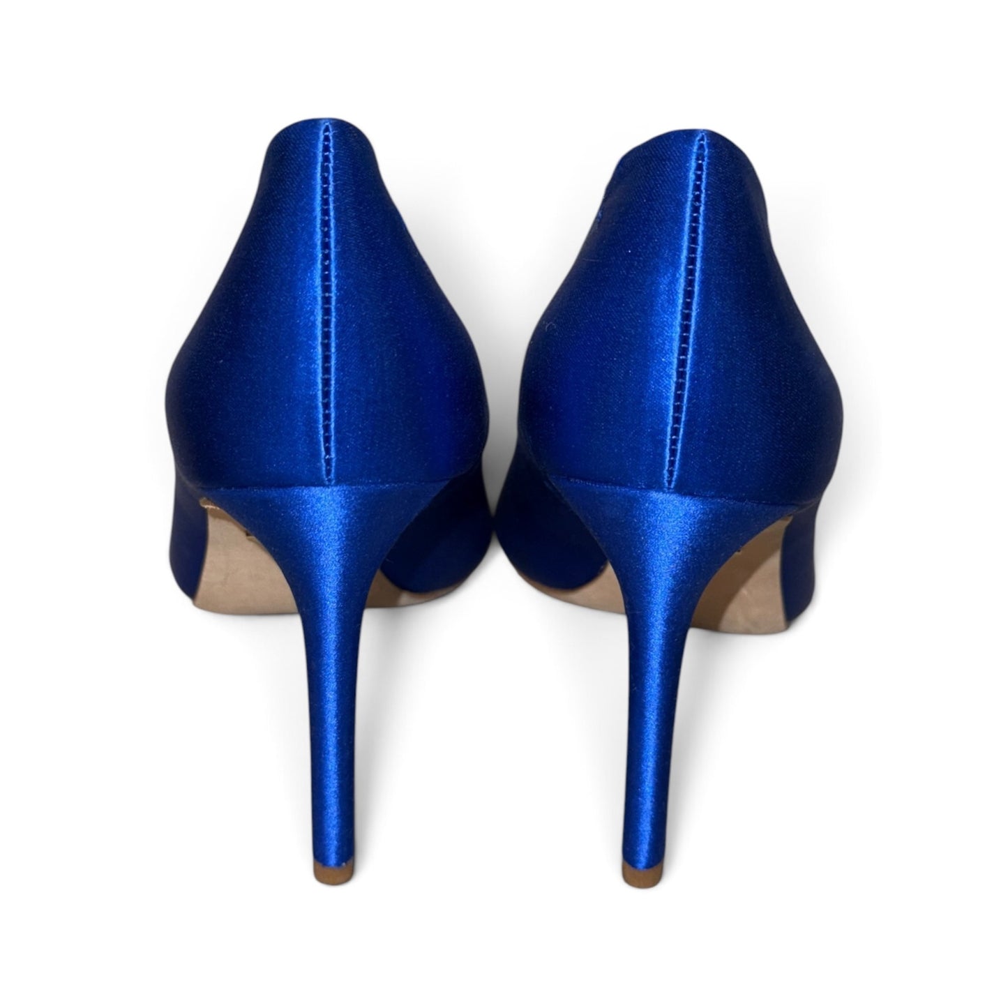 Badgley Mischka Cher II Blue Satin Heels, 6.5