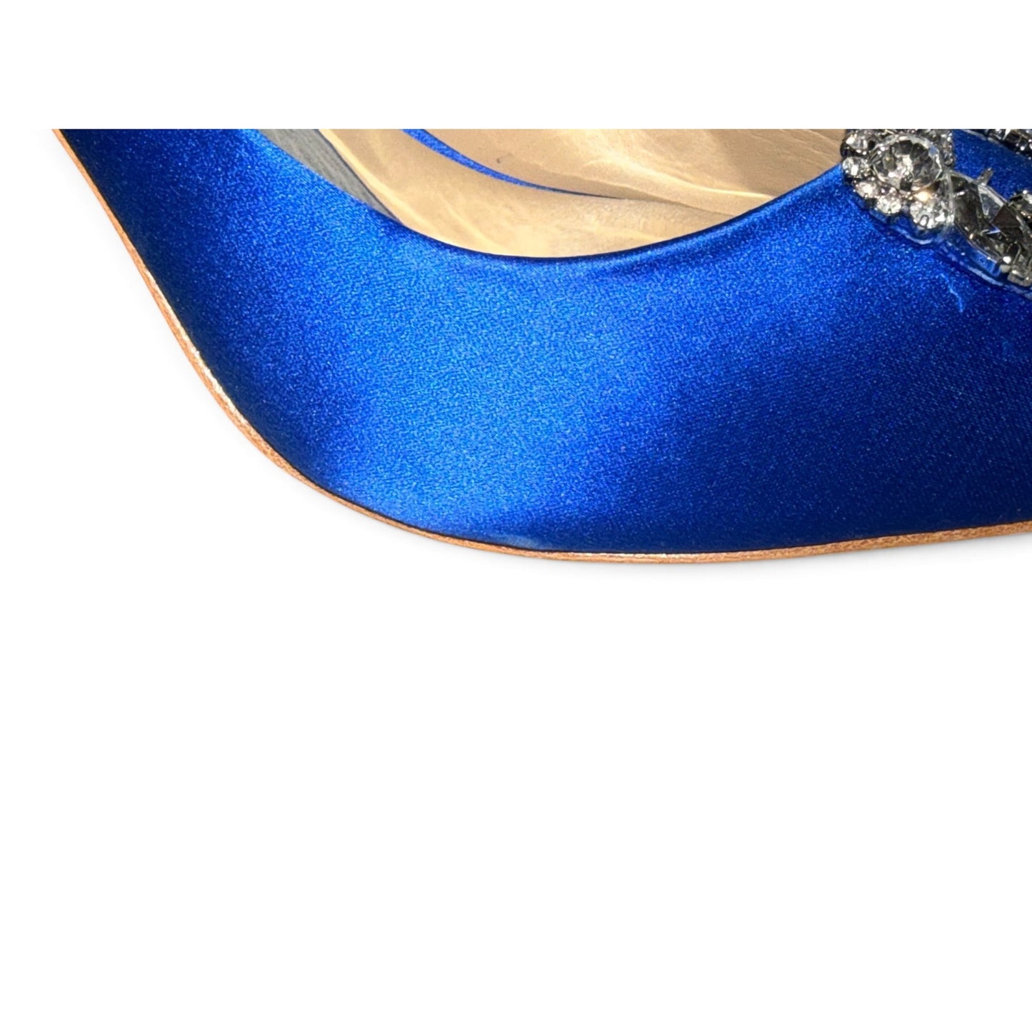 Badgley Mischka Cher II Blue Satin Heels, 6.5