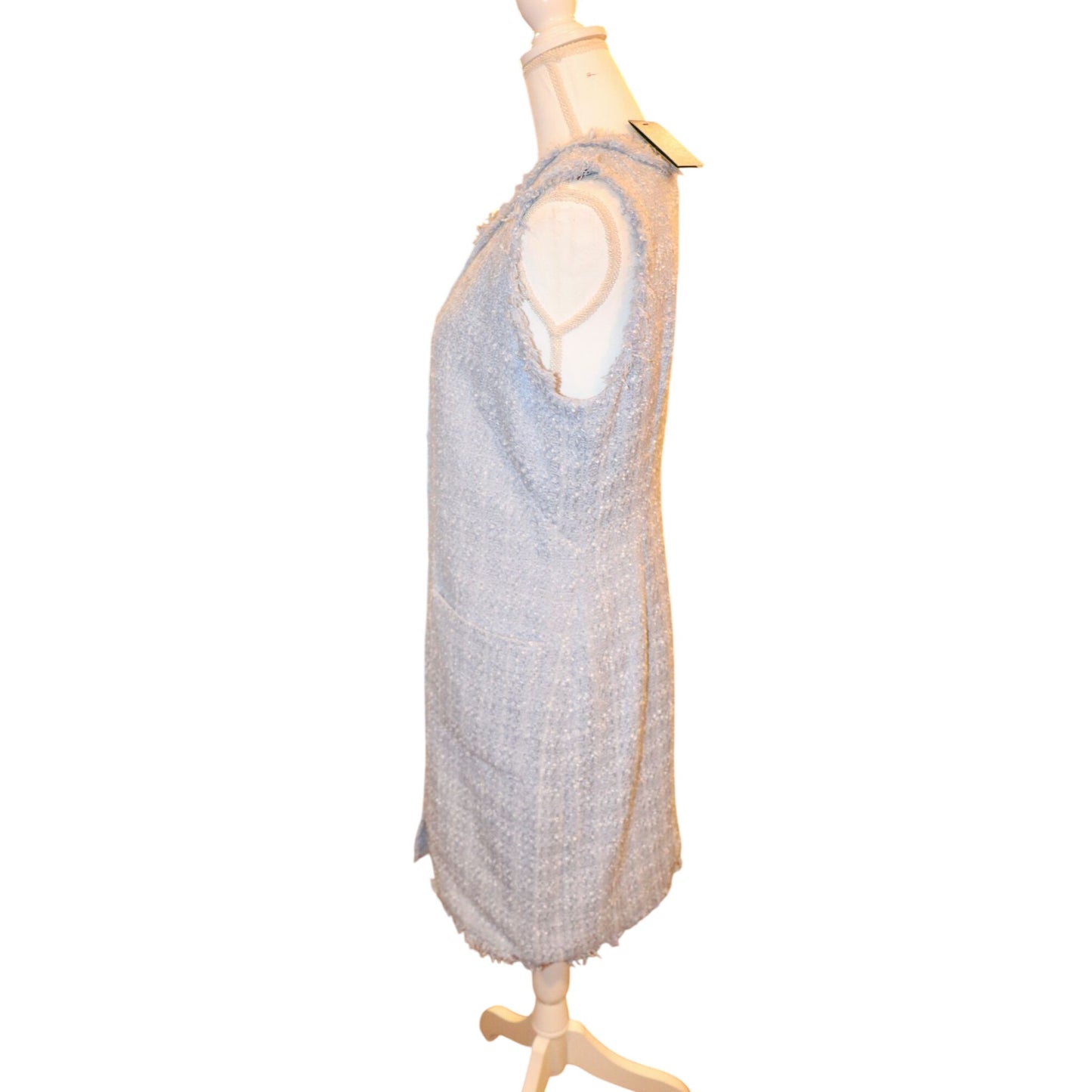 Kate Spade Tweed Swift Dress W/ Pearl Buttons, Size 10 NWT