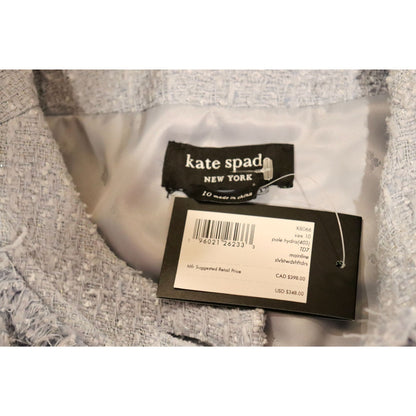 Kate Spade Tweed Swift Dress W/ Pearl Buttons, Size 10 NWT