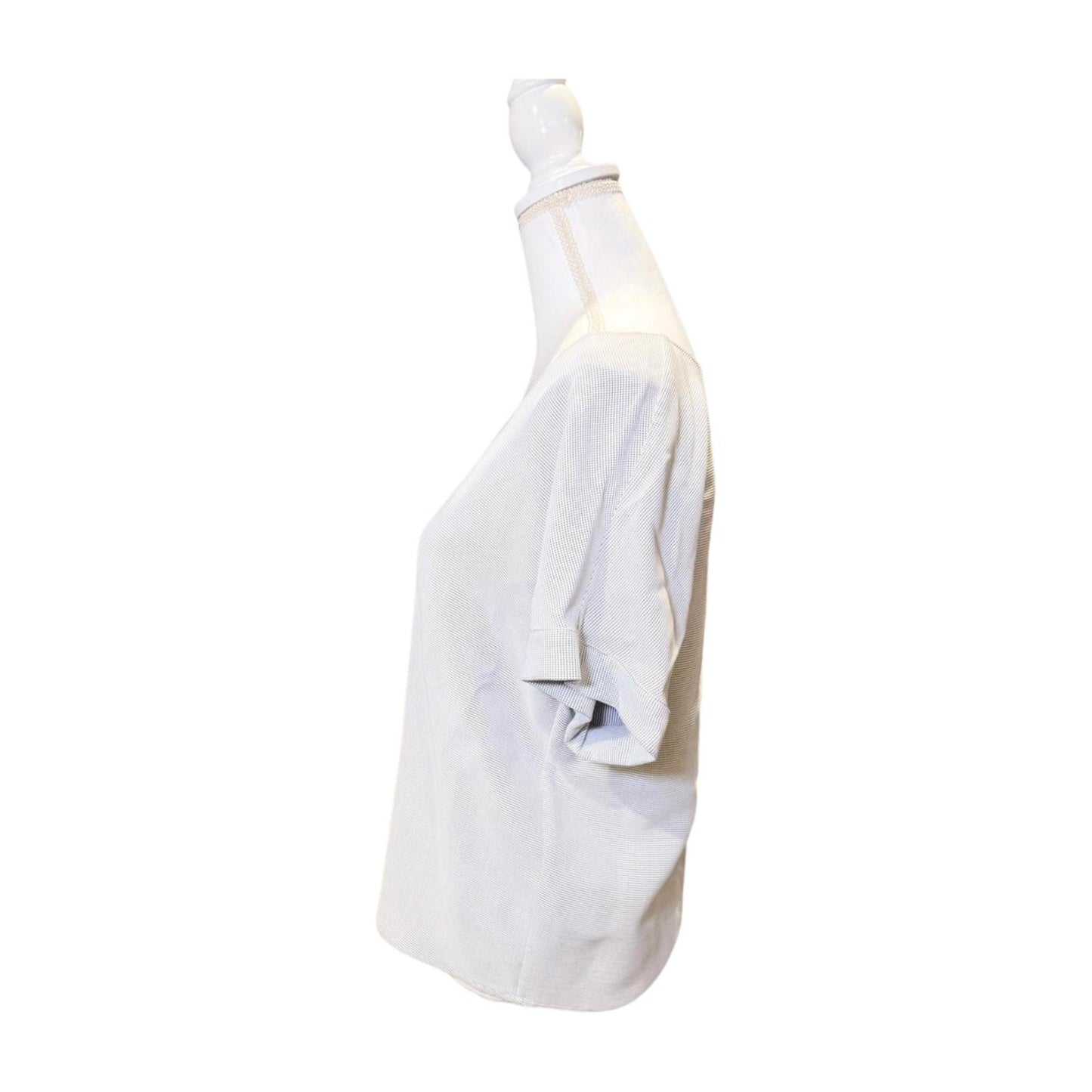 Armani Jeans Textured Short-Sleeve Top, size 38 (oversized)
