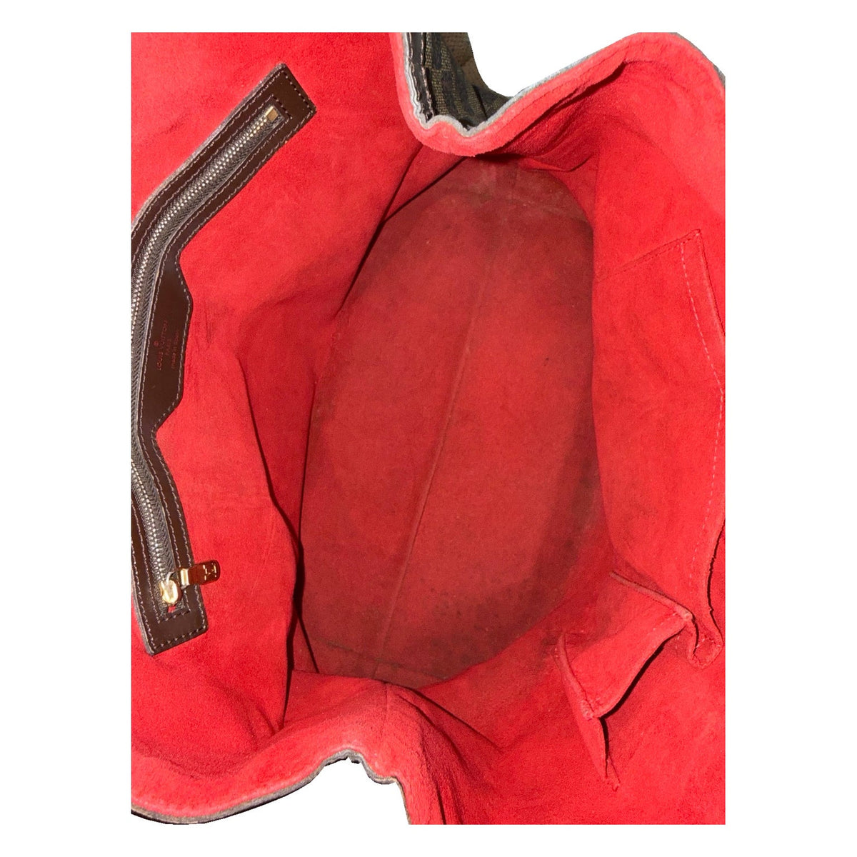 Louis Vuitton Hampstead MM Damier Ebene Tote with Red Lining