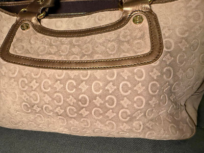 Celine Tan Suede and Leather Boogie Bag