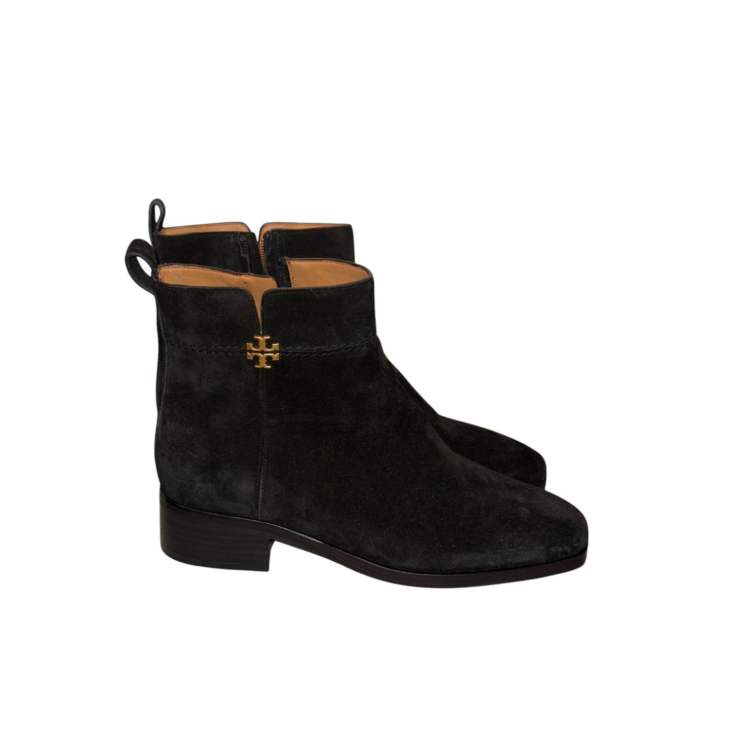 Tory Burch Black Suede Everly Flat Boots, Size 10M