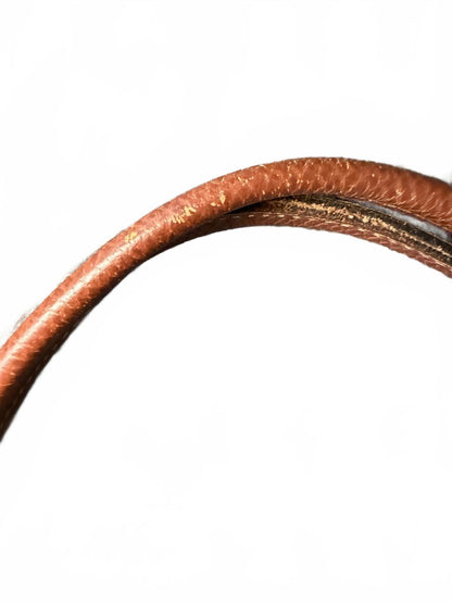 Longchamp Le Pliage Red Nylon and Brown Leather Handbag